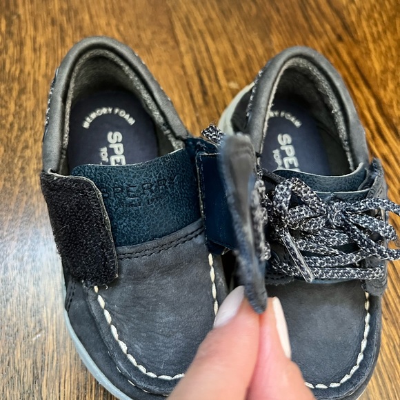 Sperry Navy Nubuck Velcro boat shoe Toddler size 6 EUC - Picture 5 of 5